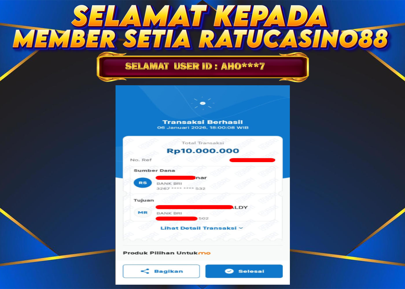 WITHDRAWAL MEMBER 186