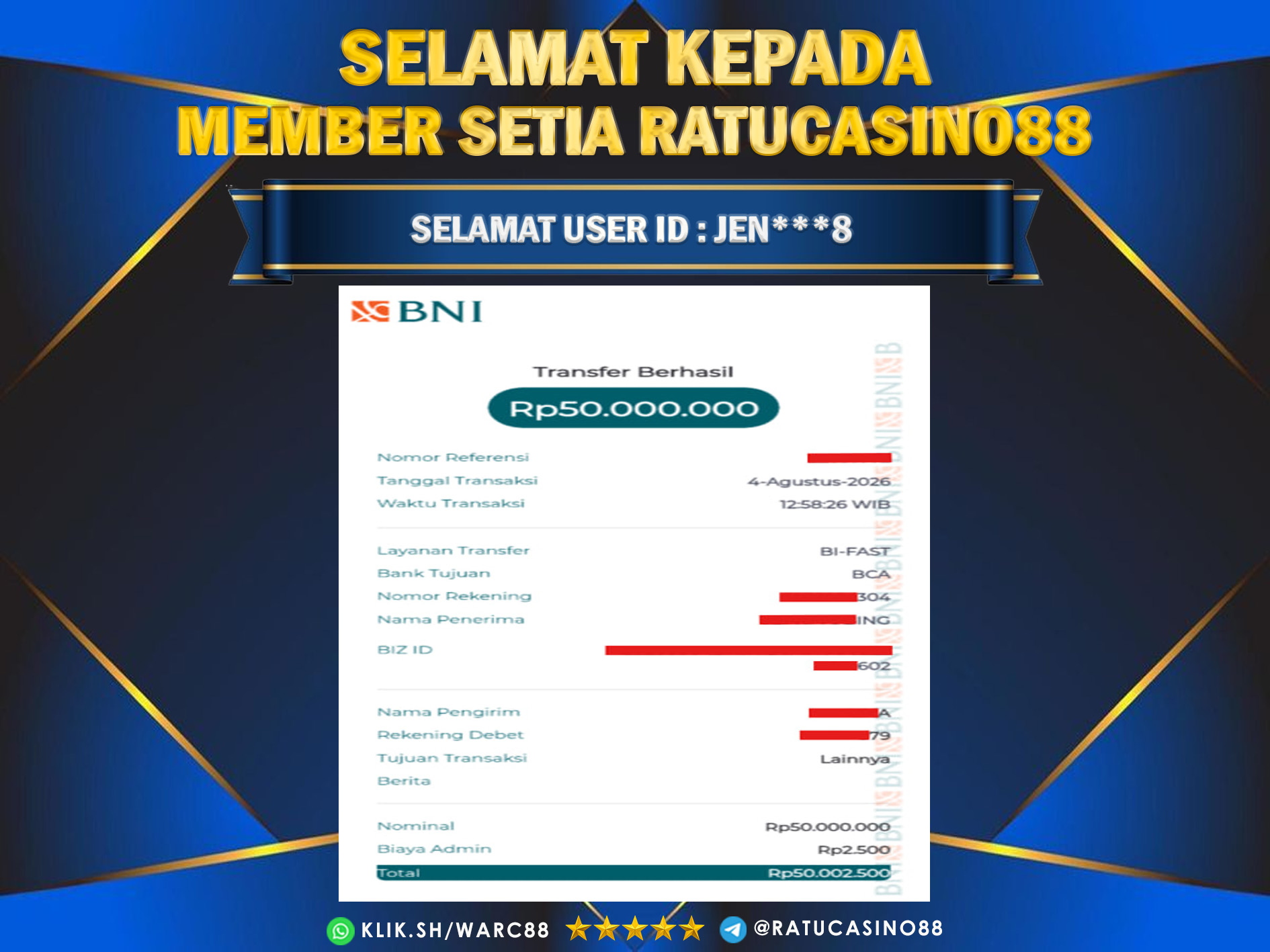 BUKTI WITHDRAW 264